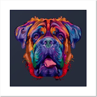 Bullmastiff Dog Stencil Posters and Art